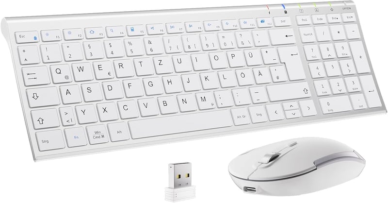 iClever GK03 2.4G Wireless Slim Fehér Billentyűzet