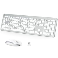 Bezdrôtová súprava klávesnice a myši iClever GK08 – Ergonomická, tichá, plnohodnotná, nabíjanie cez USB-C 1