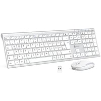 Bezdrôtová klávesnica a myš iClever, 2.4G, USB-C nabíjateľná, plná veľkosť, tenká, odolná, kompatibilná s Windows/Mac 1