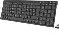 iClever Wireless Billentyűzet 2.4G Aluminium Slim QWERTZ Német Kiosztás PC Laptop 1
