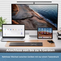 iClever Wireless Bluetooth Billentyűzet 3 Csatorna QWERTZ Újratölthető Mac Windows iOS 2