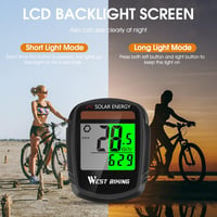 ICOCOPRO Kerékpár Számítógép Napelemes Vezeték Nélküli Vízálló LCD Kijelző 4
