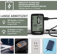 ICOCOPRO Kerékpár Számláló USB Töltős Vezeték Nélküli Vízálló Sebességmérő LCD Kijelzővel 2
