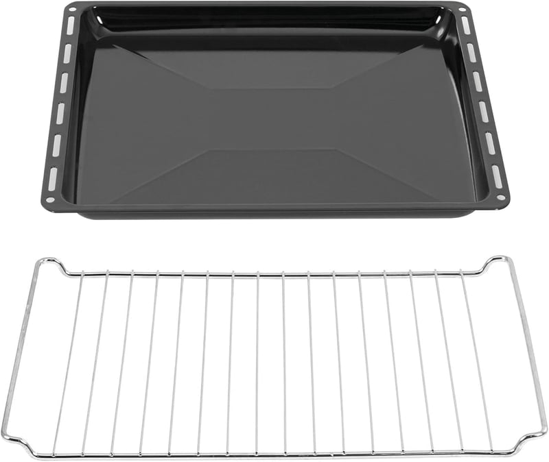 ICQN Sütőtepsi szett 445x375mm Whirlpool Ignis Bauknecht kompatibilis rács - 445 x 35 with grid set