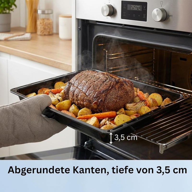 ICQN Sütőtepsi szett 445x375mm Whirlpool Ignis Bauknecht kompatibilis rács - 445 x 35 with grid set