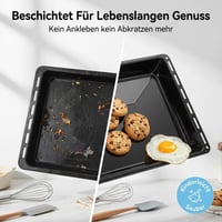 Smaltovaný plech na pečenie ICQN 465 × 375 × 30 mm, kompatibilný so značkami Siemens, Bosch, Beko, Constructa, Neff a Amica 5