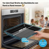 Smaltovaný plech na pečenie ICQN 465 × 375 × 30 mm, kompatibilný so značkami Siemens, Bosch, Beko, Constructa, Neff a Amica 2
