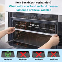 Smaltovaný plech na pečenie ICQN 465 × 375 × 30 mm, kompatibilný so značkami Siemens, Bosch, Beko, Constructa, Neff a Amica 3