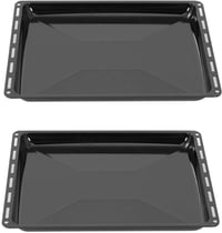 Set 2 tăvi de copt emailate ICQN, 455x375x30 mm, compatibile cu cuptoarele Bosch, Siemens, Constructa și Neff 1