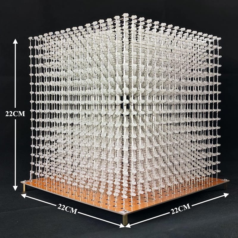 iCubeSmart 3D16MINI LED Kocka Világító Elektronikai Készlet - 16x16x16 LED Fénykocka, Oktató Játék Gyerekeknek, Programozható Elektronikai T