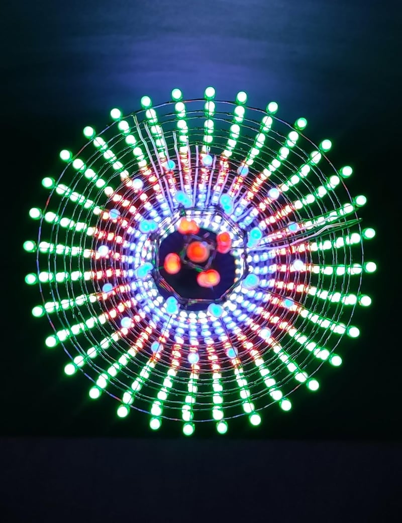 iCubeSmart LED Kocka Modell DIY Elektronikai Készlet, 64 LED Körrel, 1 Méter Magas