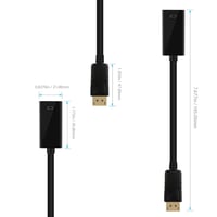 Adaptér ICZI DisplayPort na HDMI 4K – DP konektor (samec) na HDMI konektor (samica), pozlátený, pre TV, monitor a projektor 5