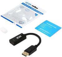 Adaptér ICZI DisplayPort na HDMI 4K – DP konektor (samec) na HDMI konektor (samica), pozlátený, pre TV, monitor a projektor 8