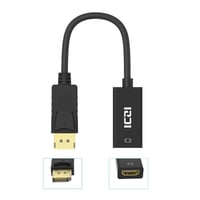 Adaptér ICZI DisplayPort na HDMI 4K – DP konektor (samec) na HDMI konektor (samica), pozlátený, pre TV, monitor a projektor 7