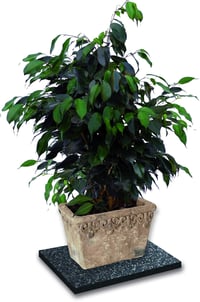 Placă de cauciuc antivibrații ID Mat – 100% cauciuc reciclat, negru, 60 x 60 x 1 cm 3