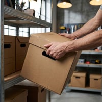 IDEA HOME STORE IDEA Arhivska kutija A4 kartonska kutija za pohranu s poklopcem, registrator, kutija za selidbu, set od 6 komada 6