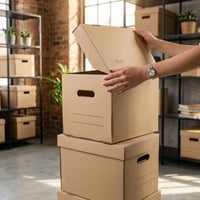 IDEA HOME STORE IDEA Arhivska kutija A4 kartonska kutija za pohranu s poklopcem, registrator, kutija za selidbu, set od 6 komada 3