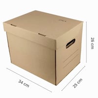 IDEA HOME STORE IDEA Arhivska kutija A4 kartonska kutija za pohranu s poklopcem, registrator, kutija za selidbu, set od 6 komada 2
