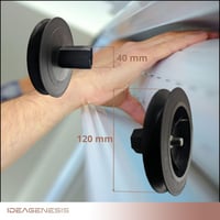 Rulou IdeaGenesis, roată cu știft pentru bandă de 14 mm, ax de 40 mm, roată cu știft metalic, piesă de schimb, 120x40 mm 2