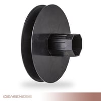 Rulou IdeaGenesis, roată cu știft pentru bandă de 14 mm, ax de 40 mm, roată cu știft metalic, piesă de schimb, 120x40 mm 5