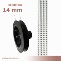 Rulou IdeaGenesis, roată cu știft pentru bandă de 14 mm, ax de 40 mm, roată cu știft metalic, piesă de schimb, 120x40 mm 3