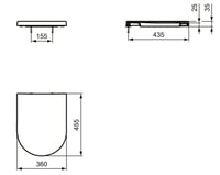 WC sedadlo s poklopom Ideal Standard Blend Curve T376001 so sklápaním Soft Close – alpská biela 2