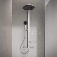 Set de duș cu termostat Ideal Standard Ceratherm Alu+ BD583SI, cu 2 polițe, pară de duș, cap de duș și furtun de 175 cm, argintiu, 356x501x1113 mm 6