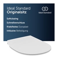 Capac WC Ideal Standard Connect E772401 cu închidere lentă (Softclose), formă D ultra-subțire, alb 2