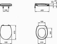 Capac WC Ideal Standard Contour 21 Slim – Albastru, design subțire, curățare ușoară, material durabil 4
