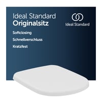 WC sedadlo Ideal Standard Eurovit s funkciou pozvoľného sklápania, tvar D, duroplast, biele, 365x425x40 mm 2