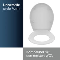 WC sedadlo Ideal Standard Eurovit, univerzálne oválne, močovina (UREA), chrómované pánty, biela, W302601 7