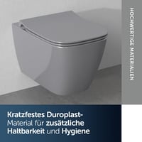 WC sedadlo Ideal Standard i.life B Slim – hranatý, štíhly tvar, sivá farba 5