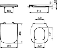Capac WC Ideal Standard i.life S cu funcție Softclose, design subțire – Alb alpin 4