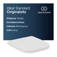 Capac WC Ideal Standard i.life S, formă pătrată, închidere lentă, funcție Quick-Release, alb, duroplast, 360x410x45 mm 2