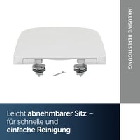 Capac WC Ideal Standard i.life S, formă pătrată, închidere lentă, funcție Quick-Release, alb, duroplast, 360x410x45 mm 4