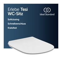 WC sedadlo Ideal Standard Tesi so systémom Softclose, v tvare D, tenké prevedenie, biela (Alpin) 2
