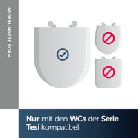 WC sedadlo Ideal Standard Tesi so systémom Softclose, v tvare D, tenké prevedenie, biela (Alpin) 3
