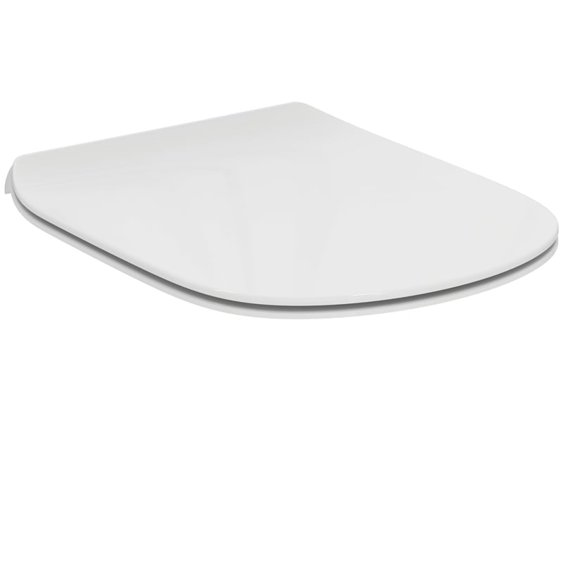 WC sedadlo Ideal Standard Tesi so systémom Softclose, v tvare D, tenké prevedenie, biela (Alpin)