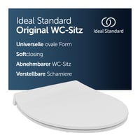 Ideal Standard Tirso Universal WC-ülőke Softclose funkcióval, ovális forma – Fehér 2