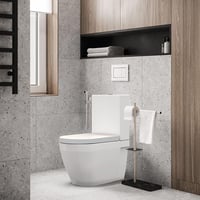 IDEALHOUSE D alakú univerzális wc ülőke gyerek ráülővel fehér lágyzáras gyorskioldású könnyen tisztítható termoplasztból 6