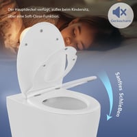 IDEALHOUSE WC ülőke gyermek ülőkével, soft-close, gyorskioldás, fehér, O alakú 3