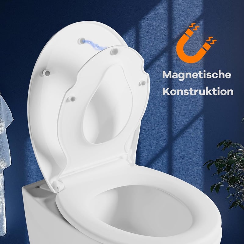 IDEALHOUSE WC ülőke gyermek ülőkével, soft-close, gyorskioldás, fehér, O alakú
