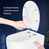 IDEALHOUSE WC ülőke gyermek ülőkével, soft-close, gyorskioldás, fehér, O alakú 5