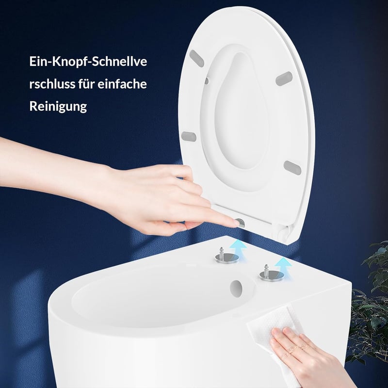 IDEALHOUSE WC ülőke gyermek ülőkével, soft-close, gyorskioldás, fehér, O alakú