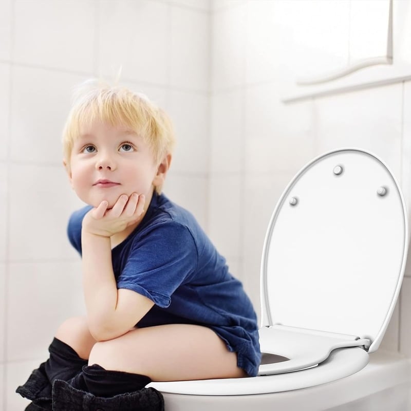 IDEALHOUSE WC ülőke gyermek ülőkével, soft-close, gyorskioldás, fehér, O alakú