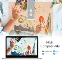 Ideao DC400 4K USB Dokumentum Kamera, Webkamera és Szkenner, 3-in-1, 13MP, Autofókusz, Beépített Mikrofon, LED Lámpa, OCR, Windows/Mac/Chrom 5