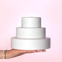 Ideen mit Herz troslojna torta od stiropora, promjera 20, 15 i 10 cm, ukupna visina 15 cm, polistirenska podloga za dekoraciju, DIY dodatak 2