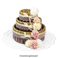 Ideen mit Herz troslojna torta od stiropora, promjera 20, 15 i 10 cm, ukupna visina 15 cm, polistirenska podloga za dekoraciju, DIY dodatak 7
