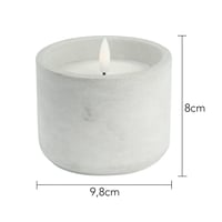 Lumânare LED din ceară naturală Ideen mit Herz în suport decorativ din beton, rotundă, cu baterii și funcție de temporizare de 6 ore 2