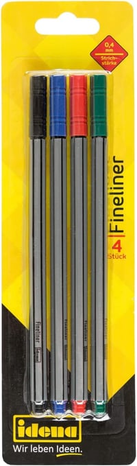 Idena 516186 fineliner tűfilc készlet 0,4 mm - 4 db 1